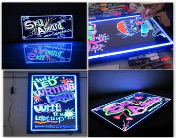پاک شدنی فلورسنت LED تابلوهای نوشتن 30 × تی: تقریبا 40cm فلش انیمیشن کامل رنگ